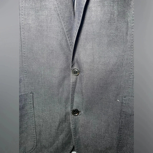 Hart Schaffner Marx Blazer Suit Jacket Sport Coat Linen Blend Blue EUC 44 - Picture 3 of 8